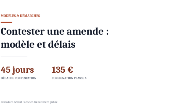 Contester une amende : modèle de lettre et procédure exacte