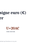 Faire le signe euro au clavier : PC, Mac, Linux, mobile